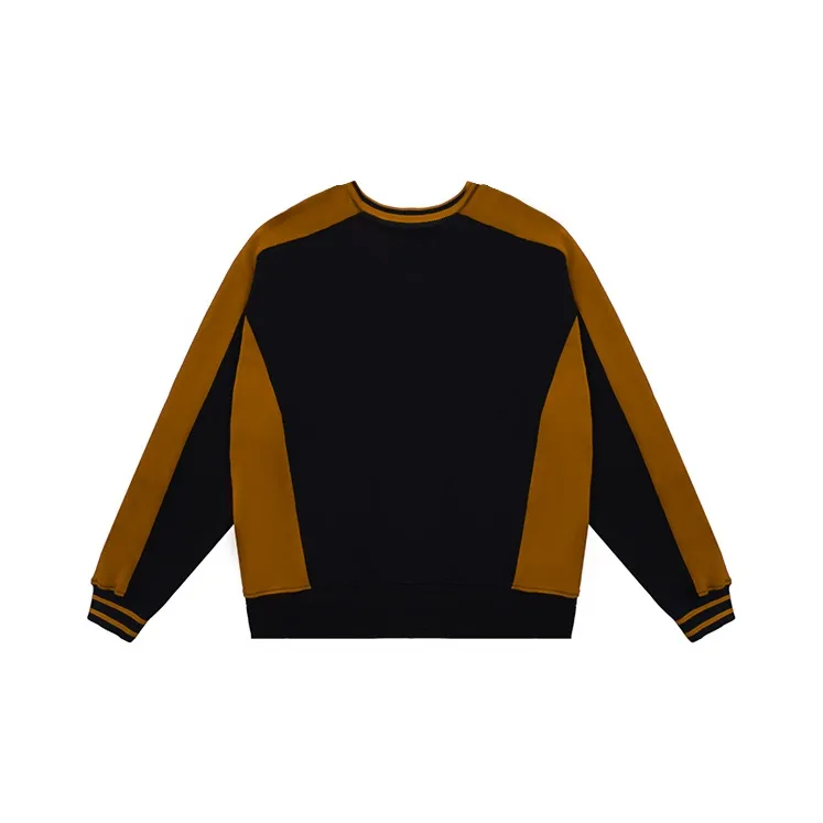 PAZZO Color Block Loose Fit Versatile V Neck Sweatshirt Unisex-1