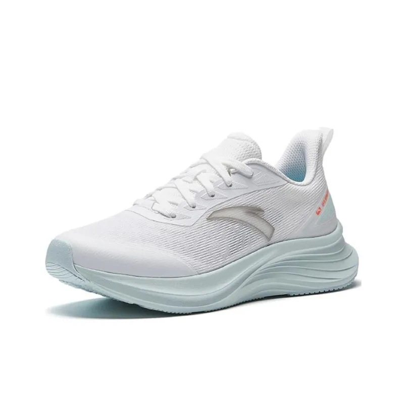 Anta Running Collection Breathable Lightweight Rebound Low-Top Casual Running Shoes Women's Snowflake White-1