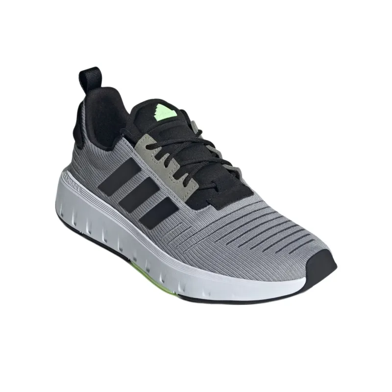 Adidas Swift Run Anti Slip Wear Resistant Low Top Casual Shoes Men's Gray-3