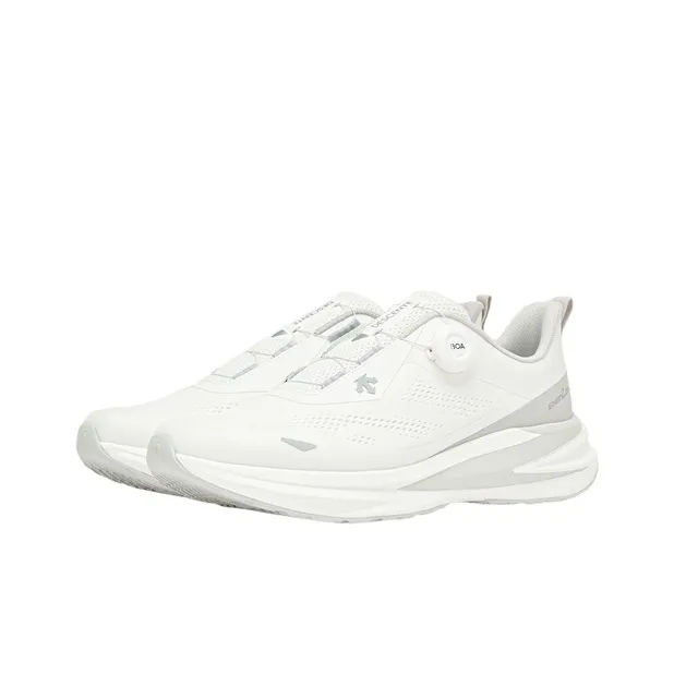 DESCENTE Anti Slip Wear Resistant Low Top Running Shoes Men's White-1