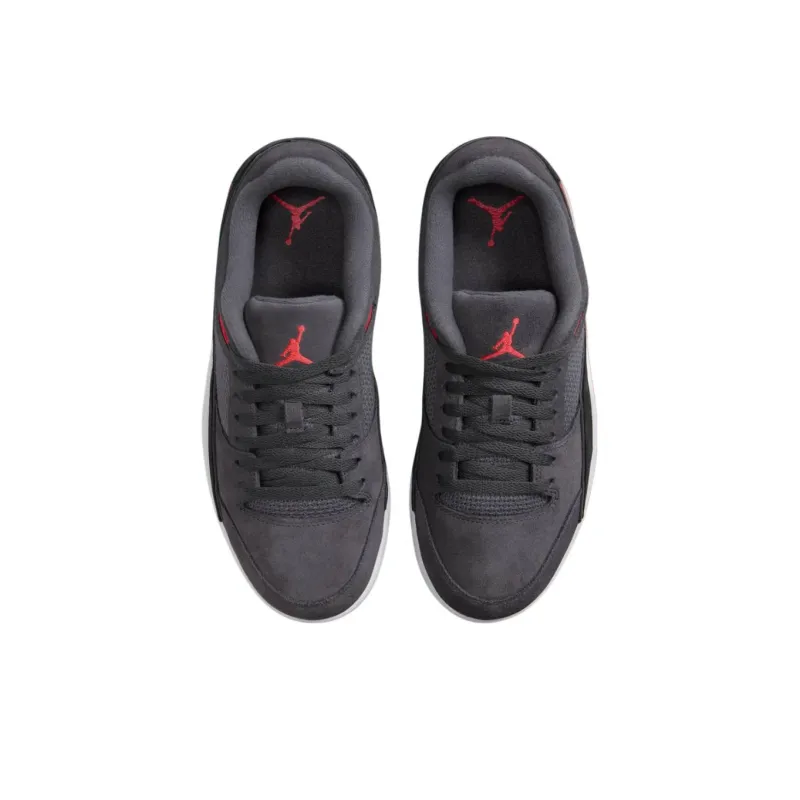 Jordan FLIGHT COURT Anti Slip Wear Resistant Low Top Vintage Basketball Shoes Men's Gray Black-2