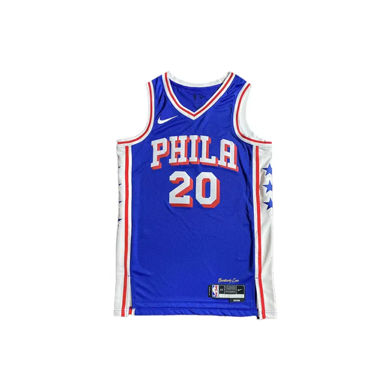 Nike x NBA Philadelphia 76ers Basketball Jersey Men's Royal Blue-1