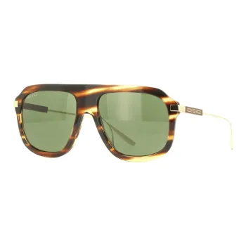 GUCCI Acetate Square Sunglasses Unisex Gold