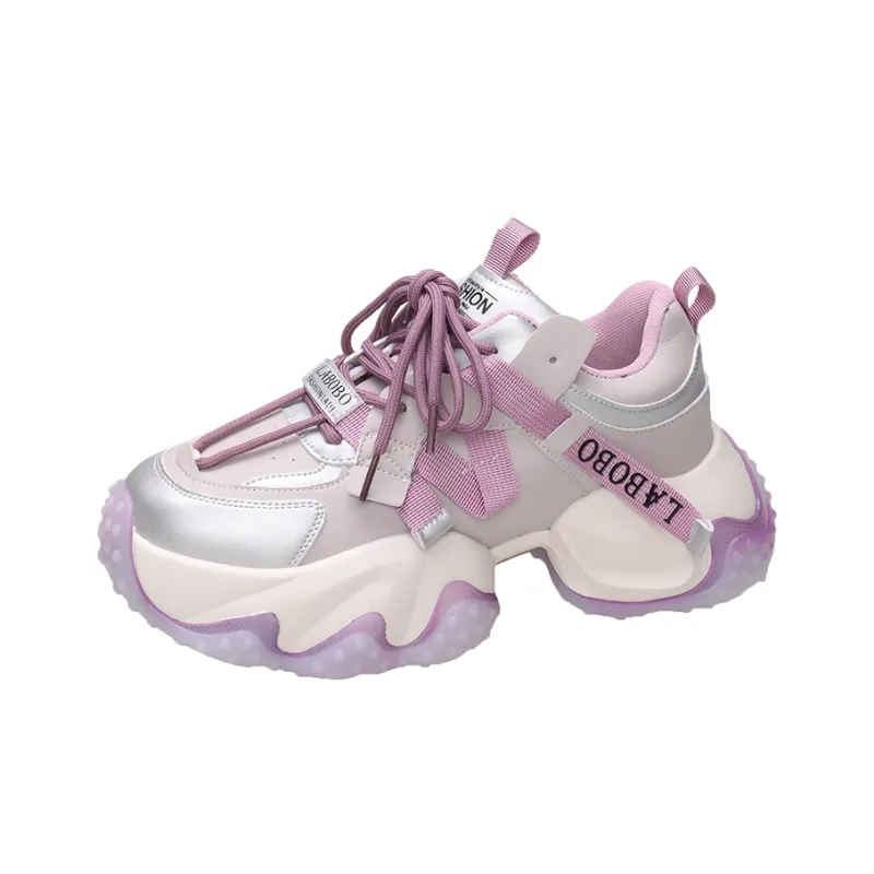 PLAY COBBLER Anti-Slip And Wear-Resistant Height Increasing Low-Top Chunky Sneakers Unisex-3