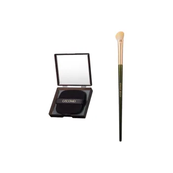 GECOMO Knife Nose Shadow Brush+Oil Paper Combination Includes Mirror Powder Puff