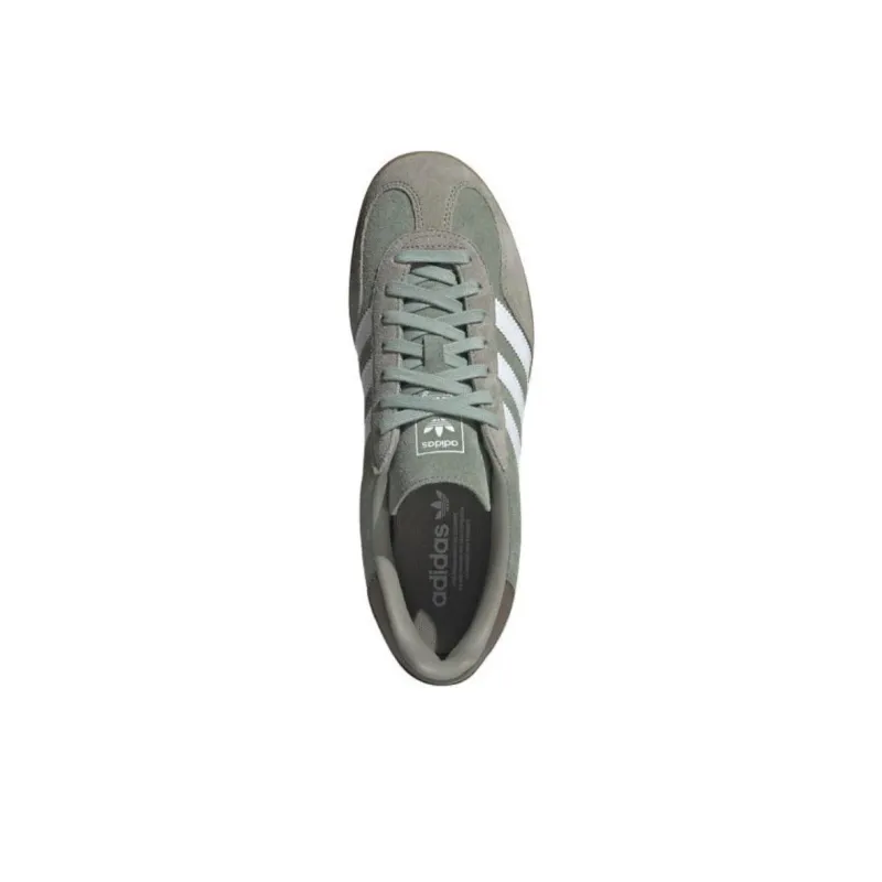 Adidas Gazelle Indoor Silver Pebble Silver Green-3