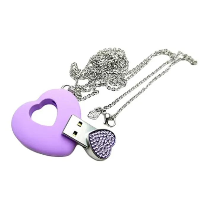 Swarovski Crystal Silicone Pendants Women's Purple-1