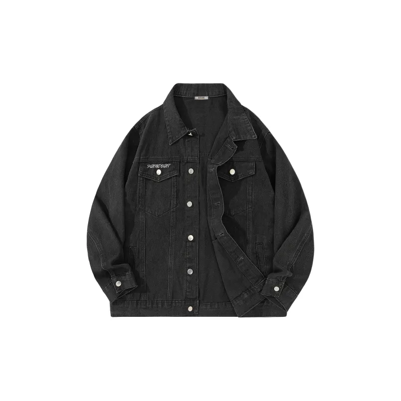 Pancoat Denim Jacket Unisex Vintage Black-0