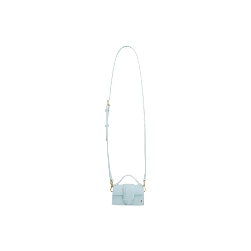Jacquemus Cow Leather Shoulder Bag, Crossbody Bag Mini Women's Light Blue-1
