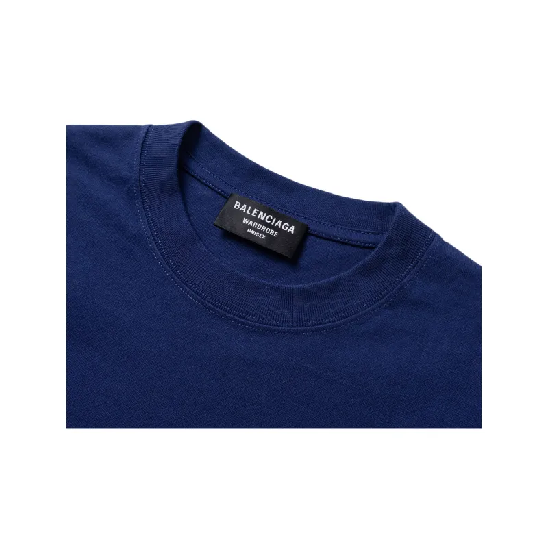 Balenciaga T Shirt Regular Fit Men's Blue-7