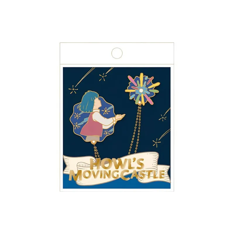 XIANGZIGONGHEGUO Mitsubishi Jidou Anime Merchandise Haru's Mobile Castle Chain Brooch Badges-1
