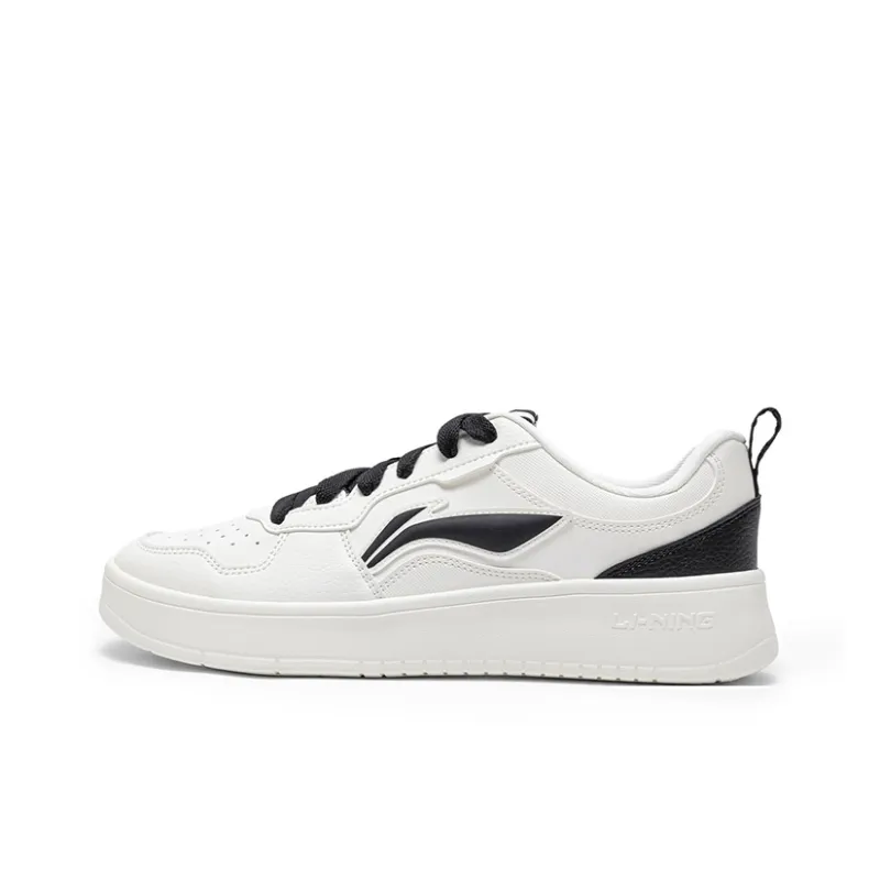 LiNing Early Cloud Durable Lightweight And Breathable Low-Top Skateboard Shoes Men's Beige White Black-0