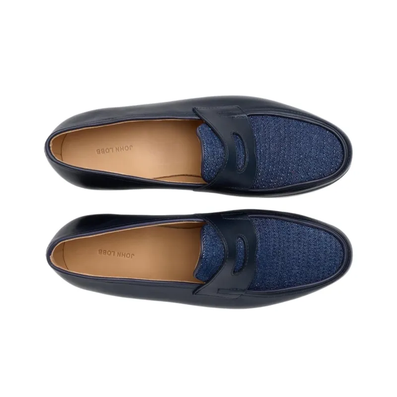JOHN LOBB Loafers Women's Blue-3