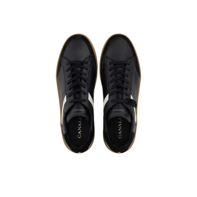 CANALI Low-Top Skateboard Shoes Men's Black-3
