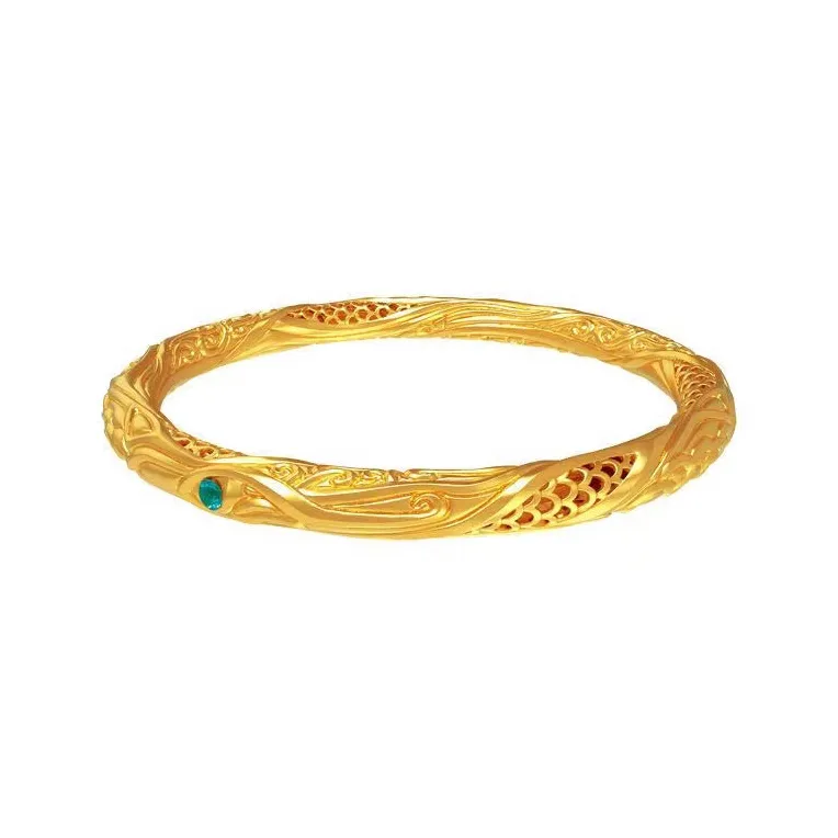 KLFOOK 999 Fine Silver Bangles Unisex-0