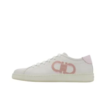 FERRAGAMO GANCINI Low Top Skateboard Shoes Women's White