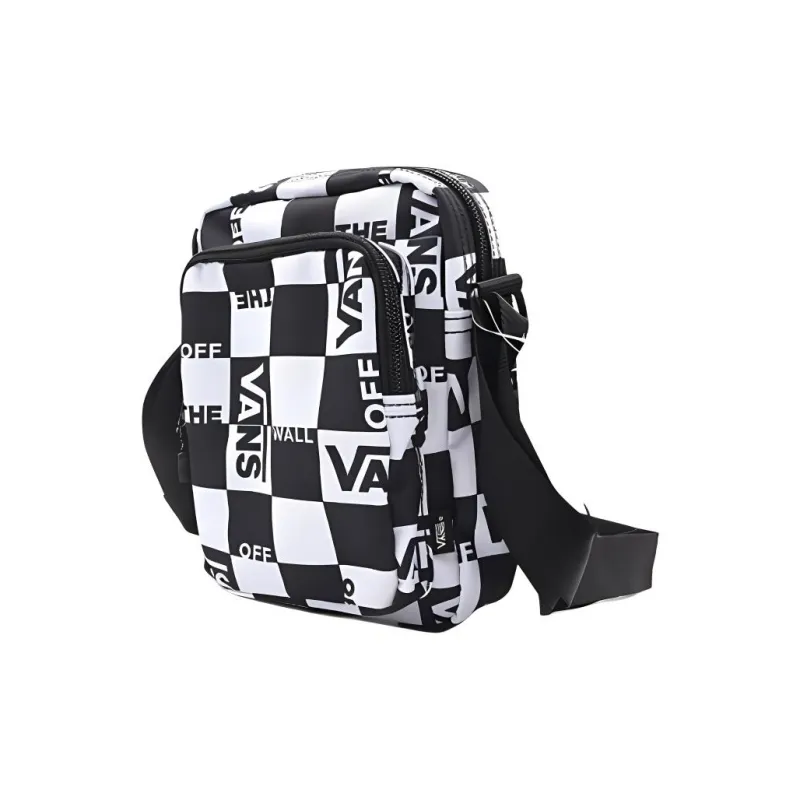 Vans Canvas Shoulder Bag Unisex Black & White-4