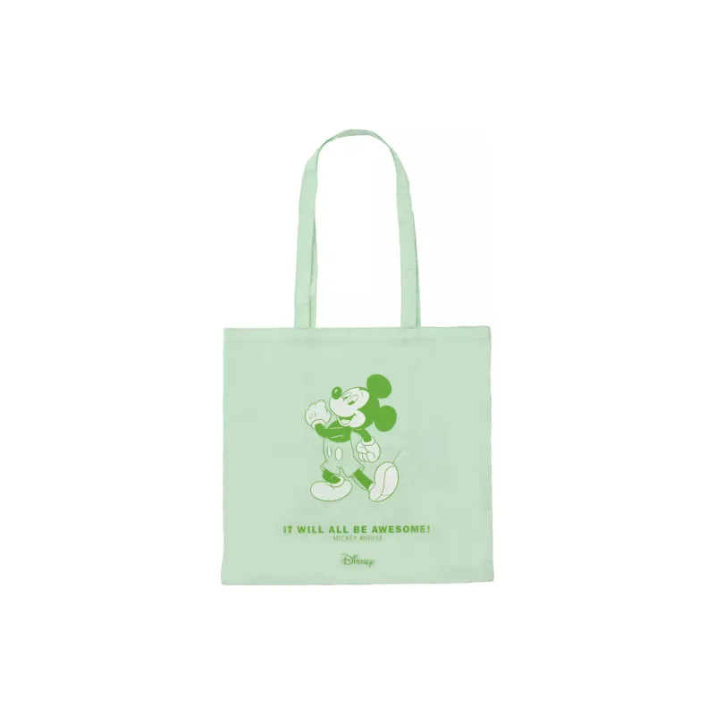 Disney Canvas Tote Bag Shopping Bag Shoulder Bags Women's Mint Green-0