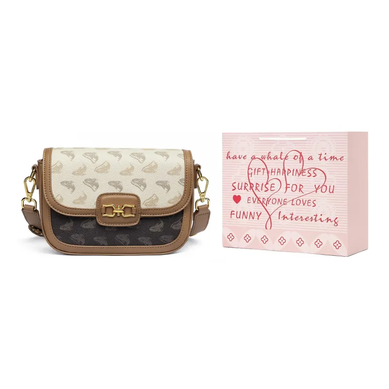 FAIRWHALE PVC Shoulder Bag Tubas Women's Dark Coffee-5