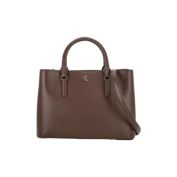 Ralph Lauren Leather Shoulder Bag Crossbody Bag Handbag Small Size Women's Dark Brown
