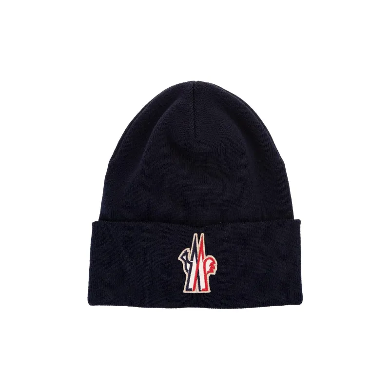 Moncler Grenoble Logo Patch Knitted Beanie-2