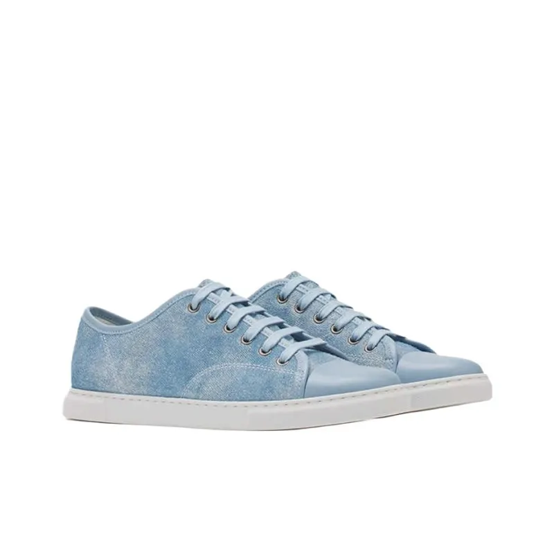 Lanvin DBB1 Low Top Skateboard Shoes Unisex Blue-2