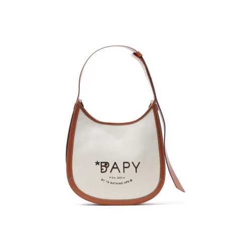 A BATHING APE Cotton Handbag, Shoulder Bag Tubas Women's Beige & Brown