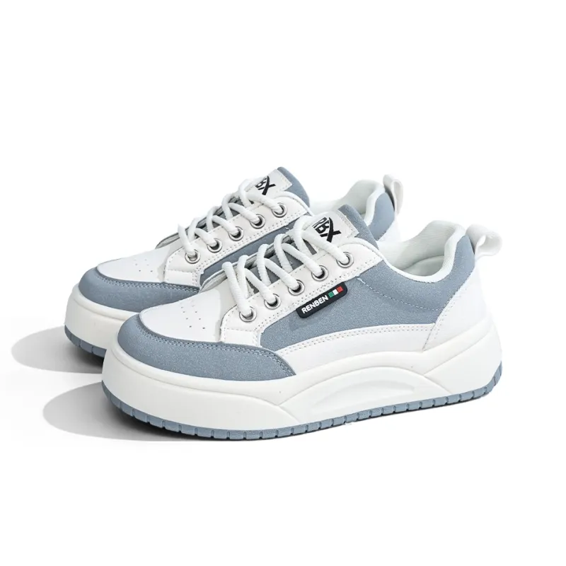 RENBEN Support Height Increasing Slip-Resistant Low-Top Skateboard Shoes Women's-7