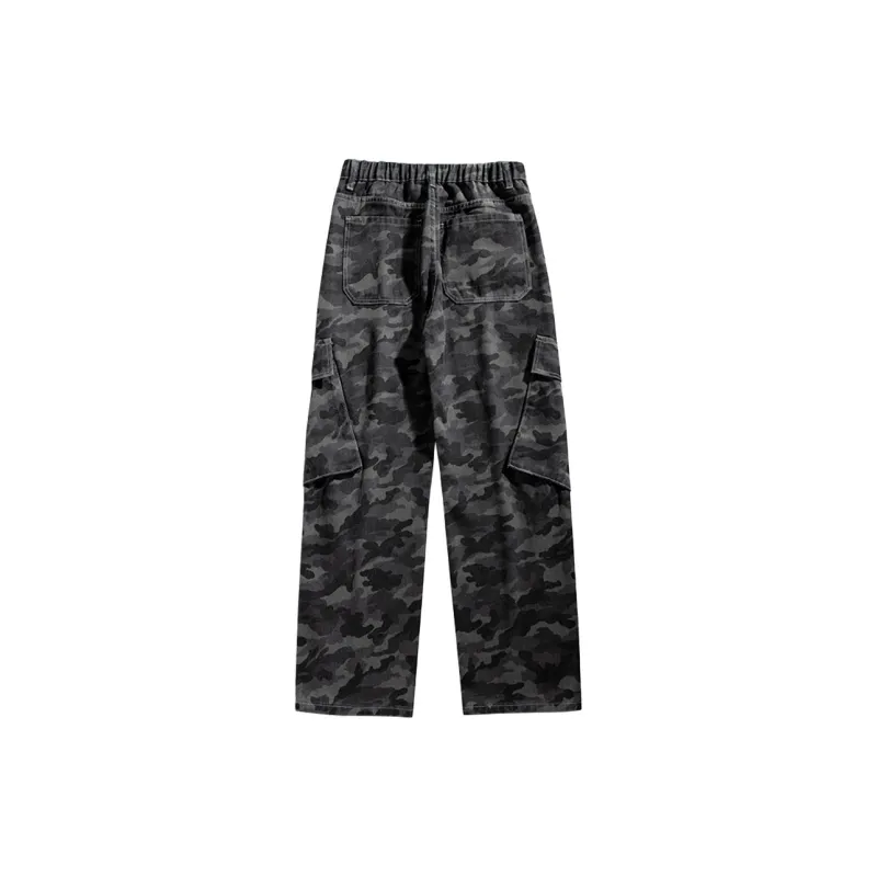 WSRX Cargo Pants Unisex Camouflage Gray-1