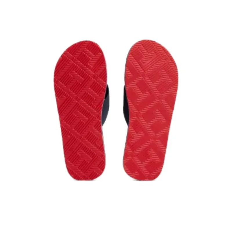 Tommy Hilfiger EVA Abrasion Resistant Slip Resistant Flip Flops Men's Blue Red-5
