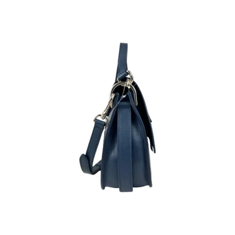 Furla Calfskin Shoulder Bag, Crossbody Bag, Handbag Medium Size Women's Dark Blue-1