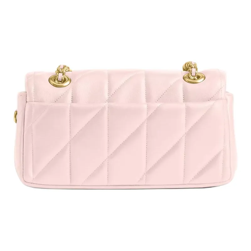 COACH Tabby Leather Shoulder Bag Trumpets Women's Brass & Pink-2