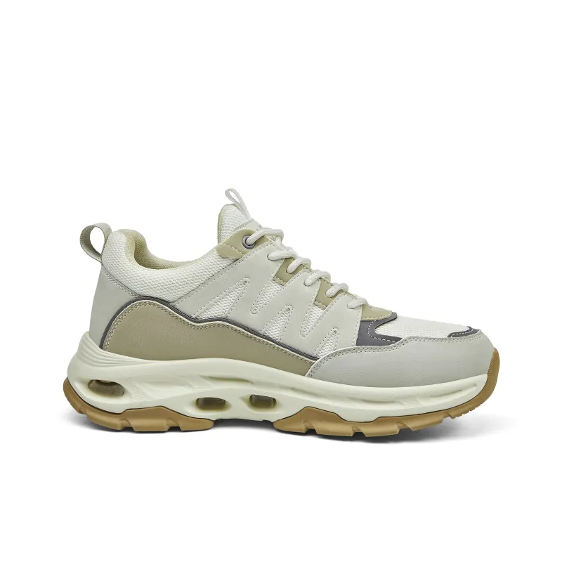 JEEP SPIRIT Cushioned Slip Resistant Abrasion Resistant Low Top Casual Shoes Men's Sand Fox White-1