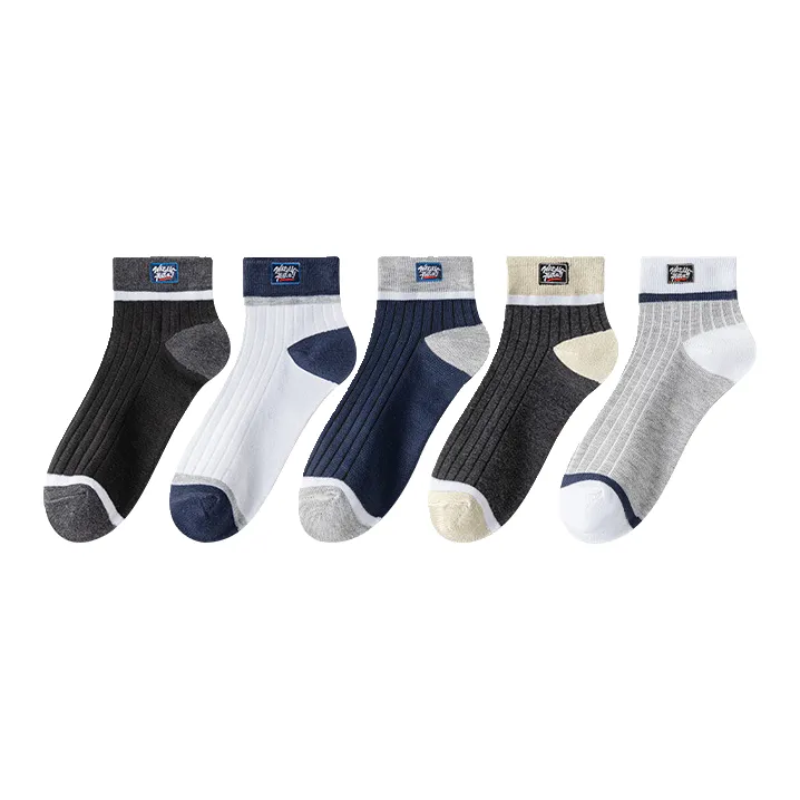 Cotton Gene Ankle Socks Men's 5 Pack-10