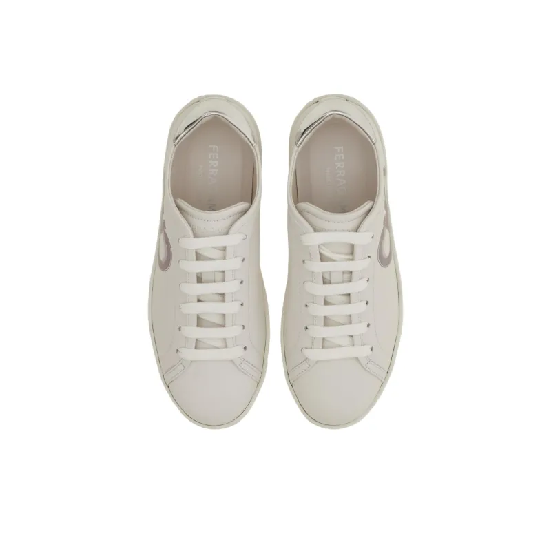 FERRAGAMO GANCINI Low Top Skateboard Shoes Women's White-3