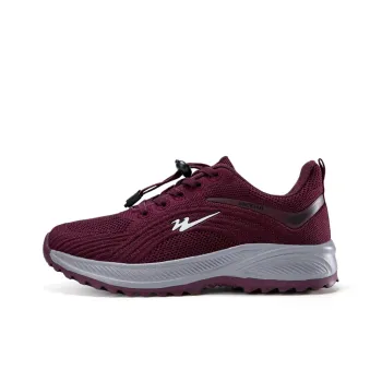 Binary Cushioning, Lightweight, Breathable, Slip Resistant Low Top Casual Shoes Women's Maroon