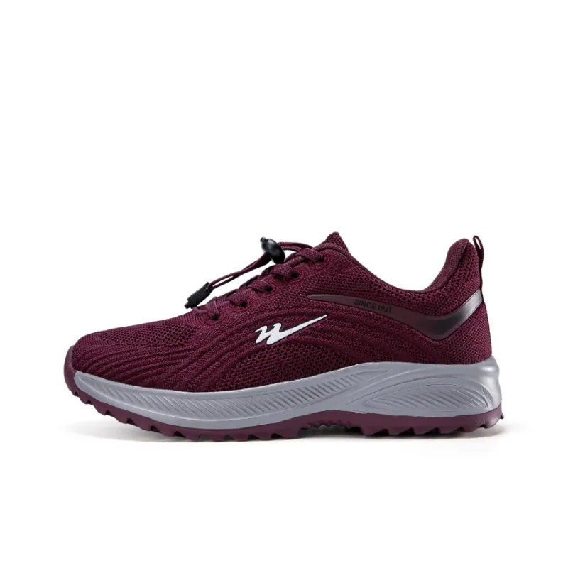 Binary Cushioning, Lightweight, Breathable, Slip Resistant Low Top Casual Shoes Women's Maroon-0