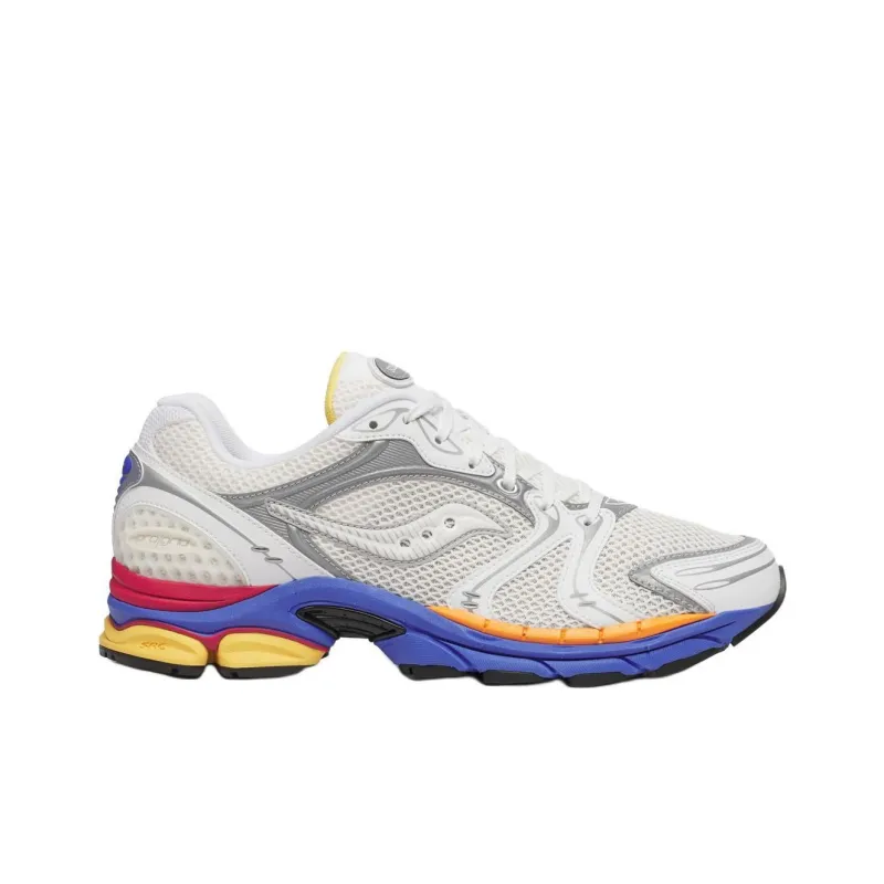 Saucony ProGrid Triumph 4 Anti Slip Wear Resistant Low Top Casual Shoes Men's White-1