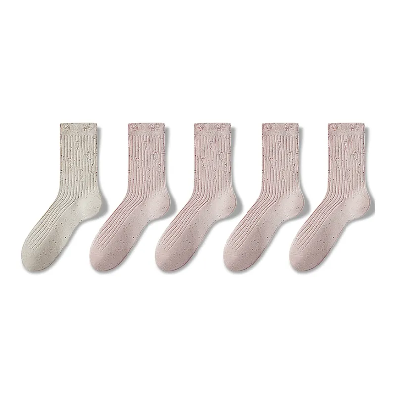 JIAZINI Mid-Calf Socks Women's 5 Pack-12