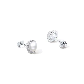 Cuihua Gold Shop Pearl Stud Earrings Women's