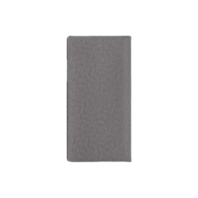LOUIS VUITTON Brazza Leather Long Wallets Men's Gray-2