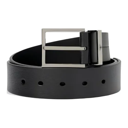 DIOR Calfskin Leather Belts Men's Black 3.5CM