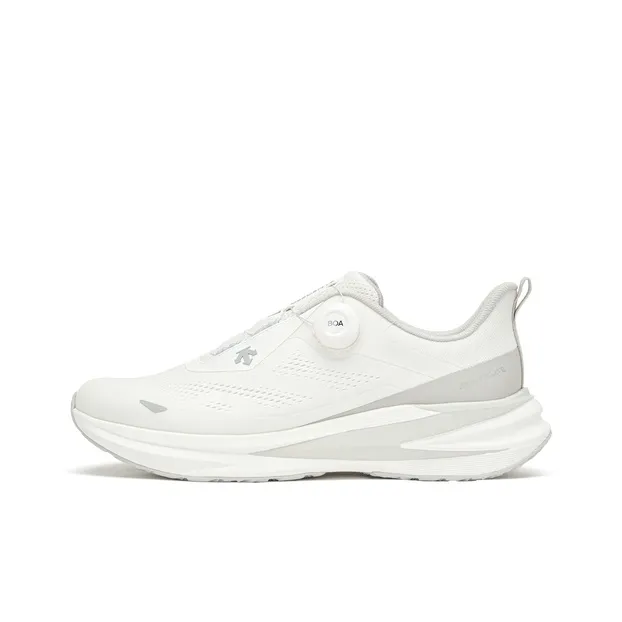 DESCENTE Anti Slip Wear Resistant Low Top Running Shoes Men's White-0