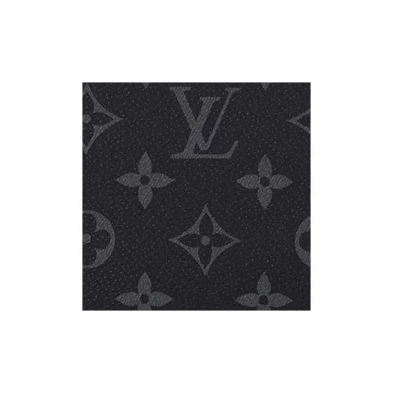 LOUIS VUITTON Monogram Eclipse Canvas Wallet Women's Gray-3