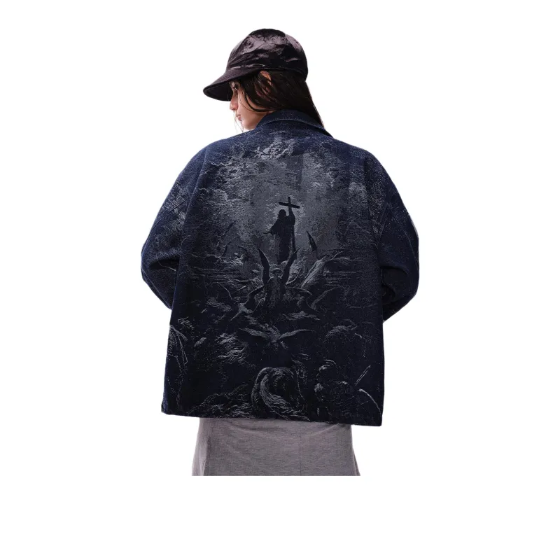 CUWU Jackets Coats Unisex Midnight Blue-0