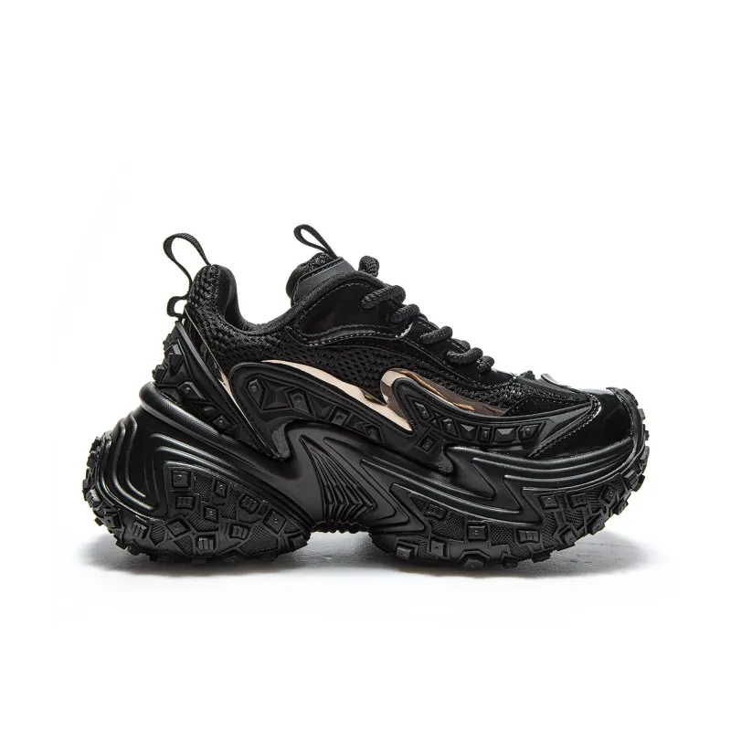 MQ Cushioned Slip-Resistant Abrasion-Resistant Low-Top Chunky Sneakers Unisex Ecru-7