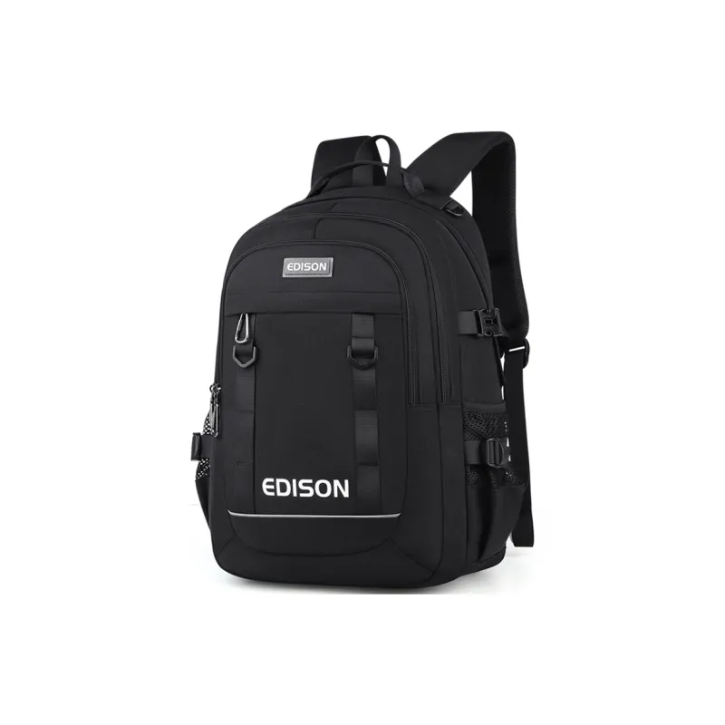 EDISON Repellent Oxford Cloth Backpack Regular Unisex Black/Dark Blue-1