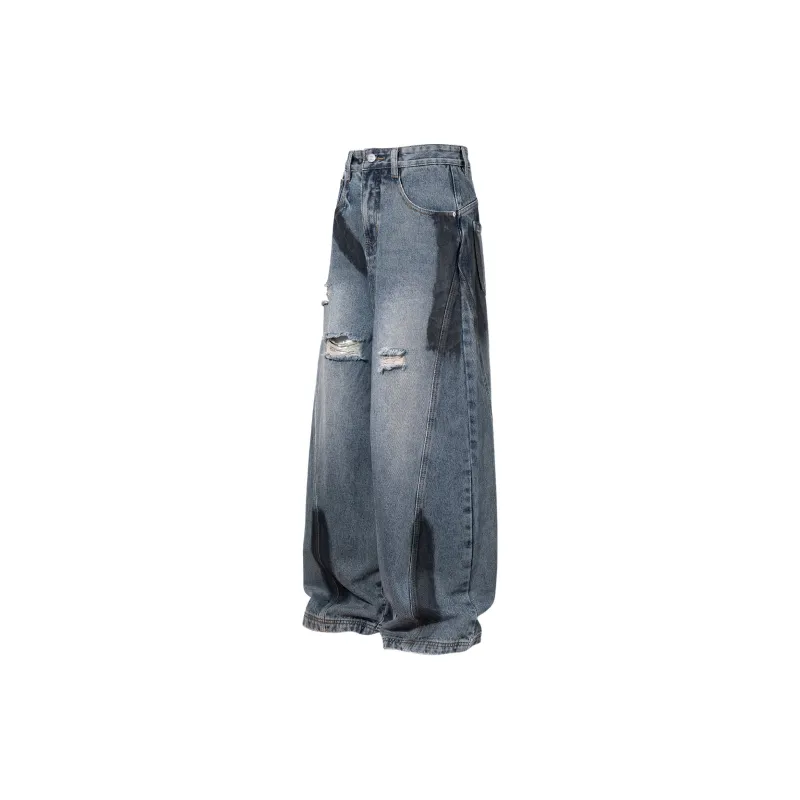 M MAICCO Jeans Unisex Color Block-2