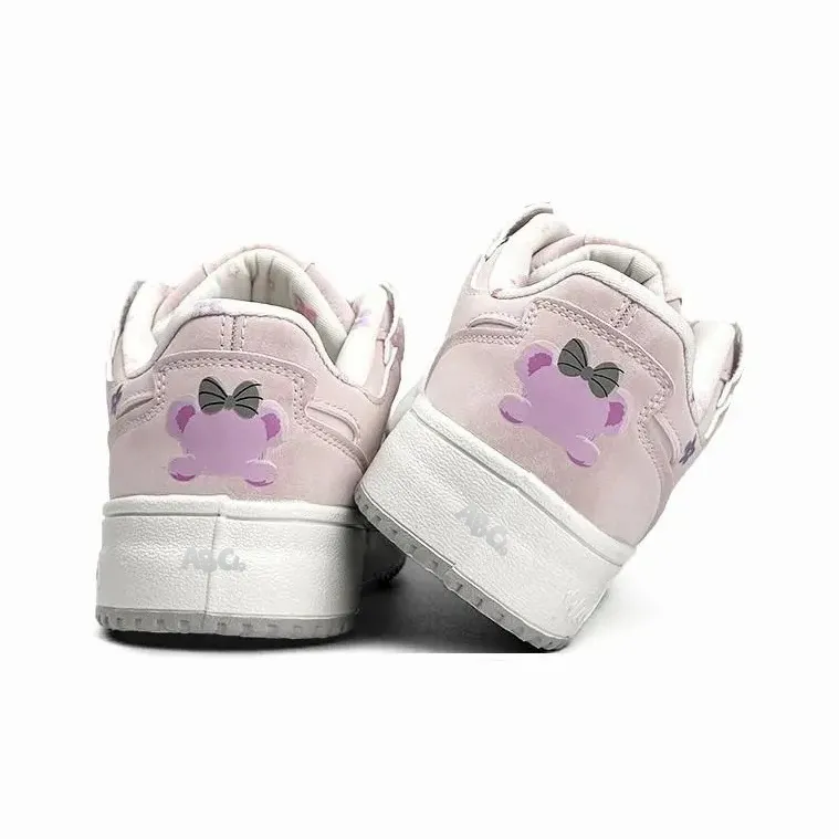 ABCIO Abrasion Resistant Height Increasing Low Top Skateboard Shoes Women's-37