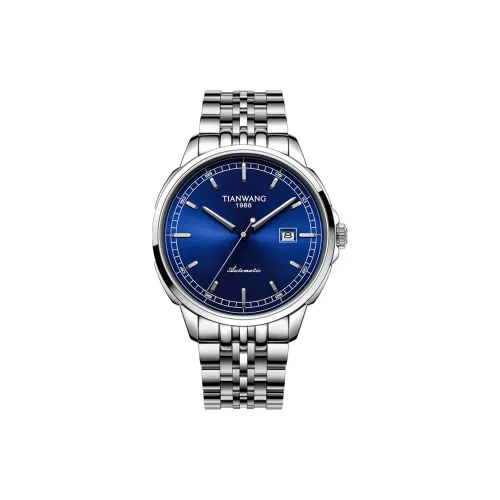 TIANWANG Blue Chart Collection Mechanical Movement Chinese Watches Men's Watches Blue Dial
